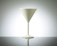 Polycarbonate Plastic Reusable 7oz/200ml White Cocktail Martini Glasses